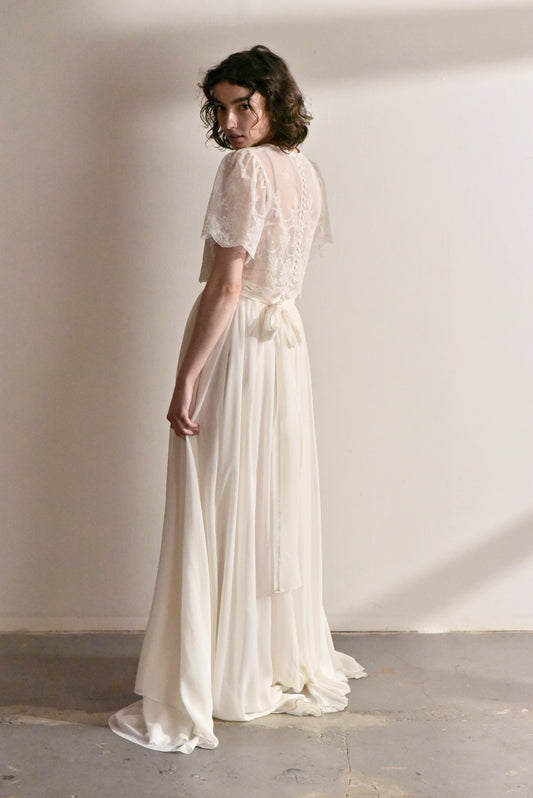 Hedvábná sukně LAYLA bez vlečky - ARCHIEVE SALE