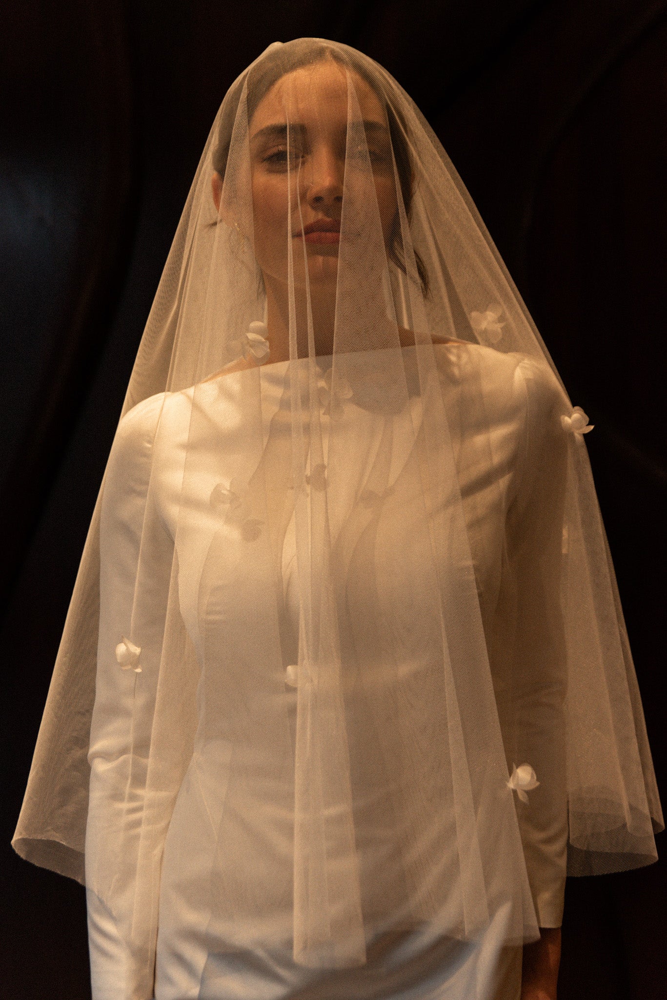 Svatební závoj N°5 s květinami