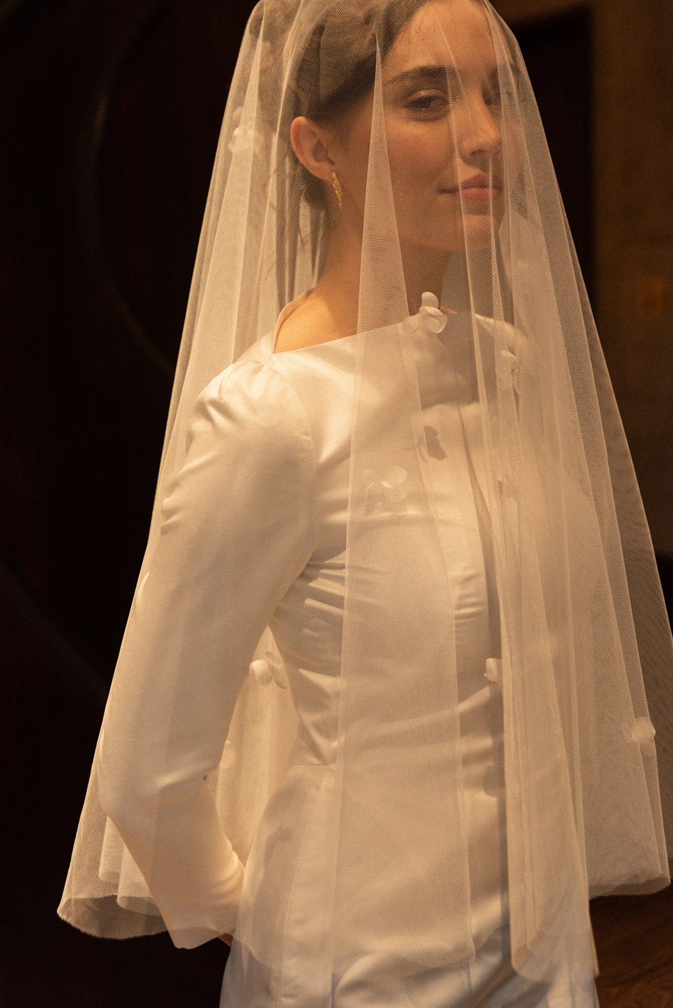 Svatební závoj N°5 s květinami